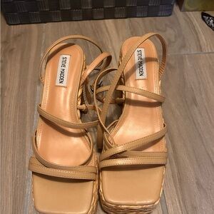 Steve Madden Tan Strappy Sandals